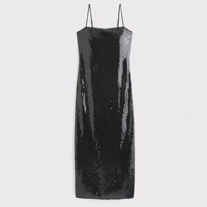 Abercrombie Sequin Straight Neck Midi Dress